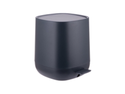 Relaxdays Papelera De Baño, 5 L, Cierre Suave, Acabado Mate, Cubeta Interior Extraíble, Pedal, Gris Oscuro