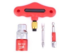 Kit De Destornilladores Universales De 4 Piezas (9-21 Mm) Con Adaptador Para Taladro Y Mango En T Antideslizante.