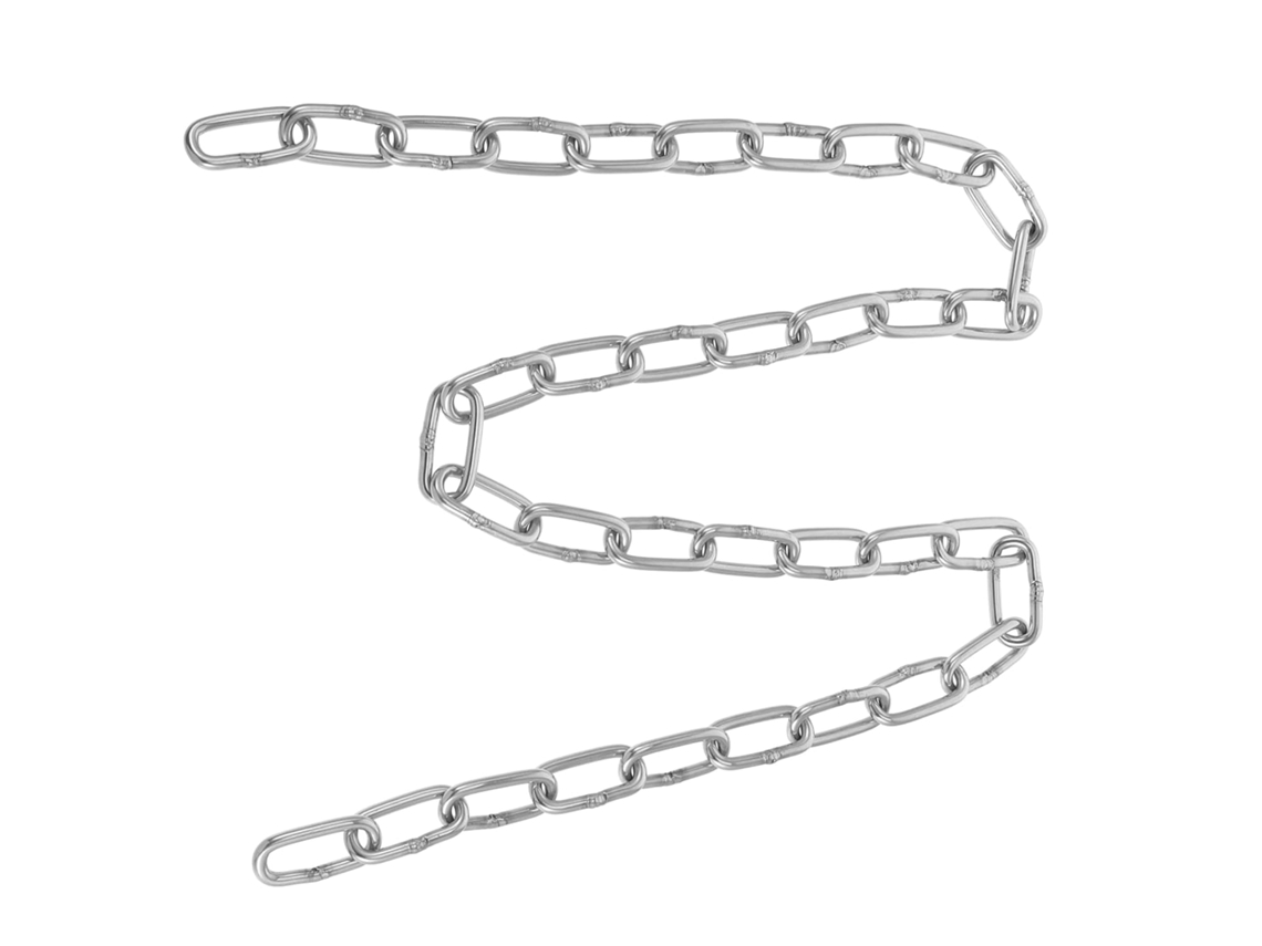 Cadena de acero inoxidable reforzada con grillete para anclaje, elevación y jardinería. Cadena Gokoco de acero inoxidable reforzada con grillete.