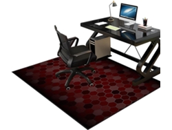 Alfombrilla protectora antideslizante para silla, 90 x 120 cm, para suelo, oficina o videojuegos.