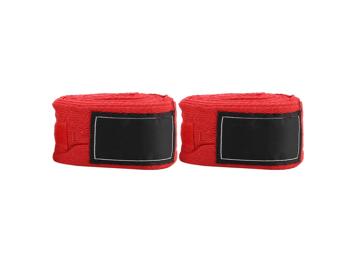 2 Vendas Elásticas De Algodón De 5 M Para Entrenamiento De Boxeo (rojas)