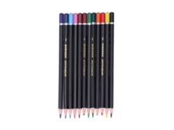 Lápis de Cor em Massa 12 Cores Vibrantes Duráveis Pré Afiados para Pintura e Grafite