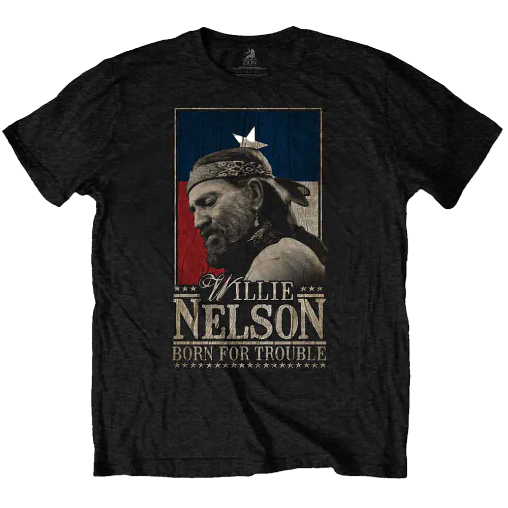 Willie Nelson Born For Trouble T-shirt Unisex Rockinstone Size:xxxl