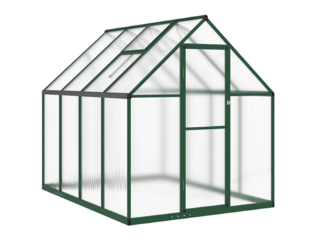 Invernadero VIDAXL Verde Aluminio (224x169x195 cm)