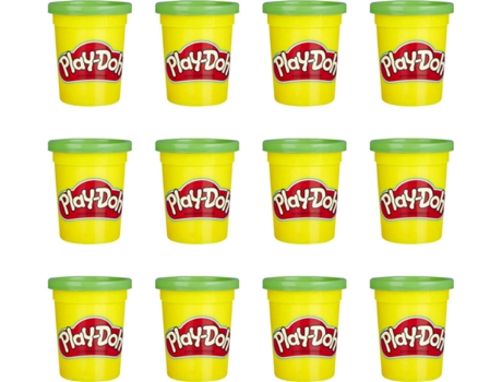 Plastilina PLAY-DOH Pack de 12 botes verde (Edad Mínima: 2 años)
