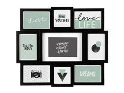 Marco decorativo para pared - 9 fotos color negro WELLHOME