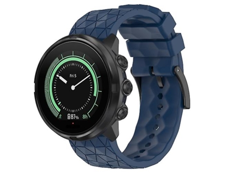 Correa De Reloj Inteligente Para Suunto 9, 24 Mm, Patrón De Fútbol, Silicona, Color Sólido, Correa De Reloj Azul Marino VENISYMLIS