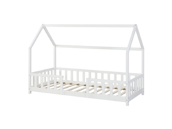 Cama infantil Sisimiut Forma de Casa Pino 90X200 Cm Blanco EN.CASA