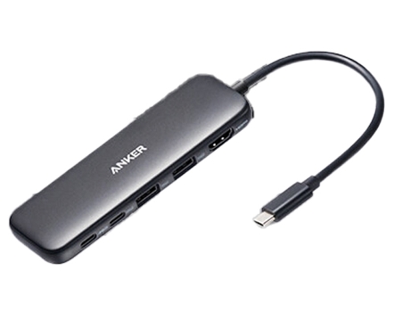 Adaptador ANKER A8355 5In1 Tipo-C a Pd100W 2Usb HDMI Tipo-C para Huawei Mate40/P50 S20