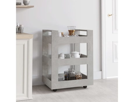 Carrito De Cocina VIDAXL Gris Madera contrachapada (60x45x80 cm)