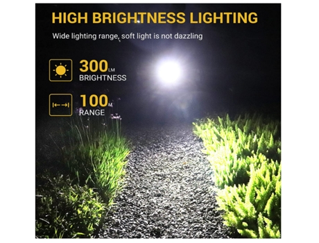 Linterna frontal LED superbrillante 300 lúmenes con luz roja COB - Linterna frontal LED recargable USB C, 5 modos de haz ancho IPX4 resistente al a...