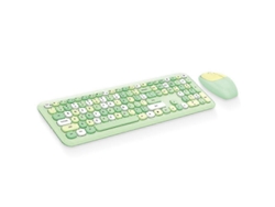 Conjunto de teclado y ratón Bluetooth, diseño retro, portátil, inalámbrico, teclados ecológicos y teclados numéricos Ly Ebike