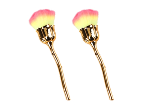Pinceles Para Polvo De Uñas, Pinceles Para Uñas De Rosas, Pincel Acrílico De Mango Largo Para Uñas, Colorete, Pincel Para Polvos Sueltos, Rojo ZMDE...