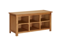 Zapatero Organizador 90X37X45 Cm Madera de Roble Maciza