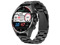 Reloj inteligente con llamadas Bluetooth, monitorización de salud, función SOS y reproducción de música, color negro Yizhood