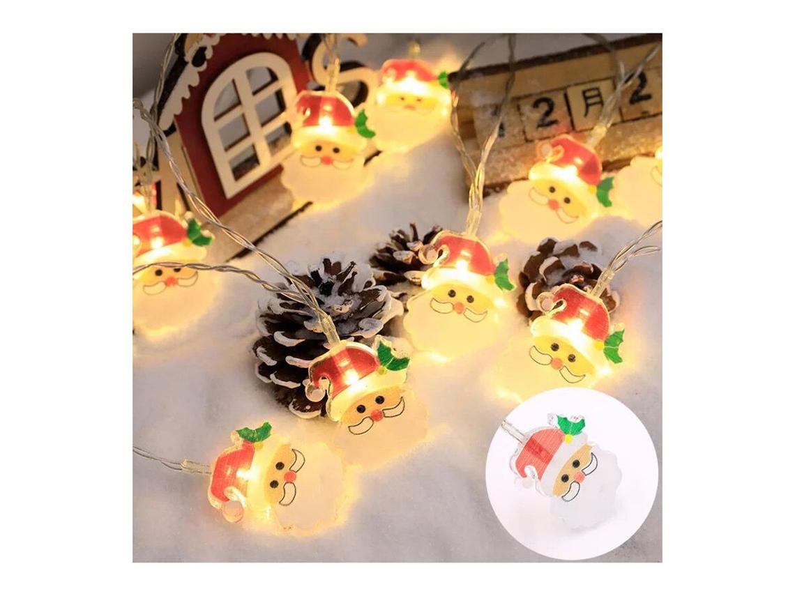 Cadenas de luces LED navideñas de 3M con 20 luces modelo que funcionan con baterías KH2023