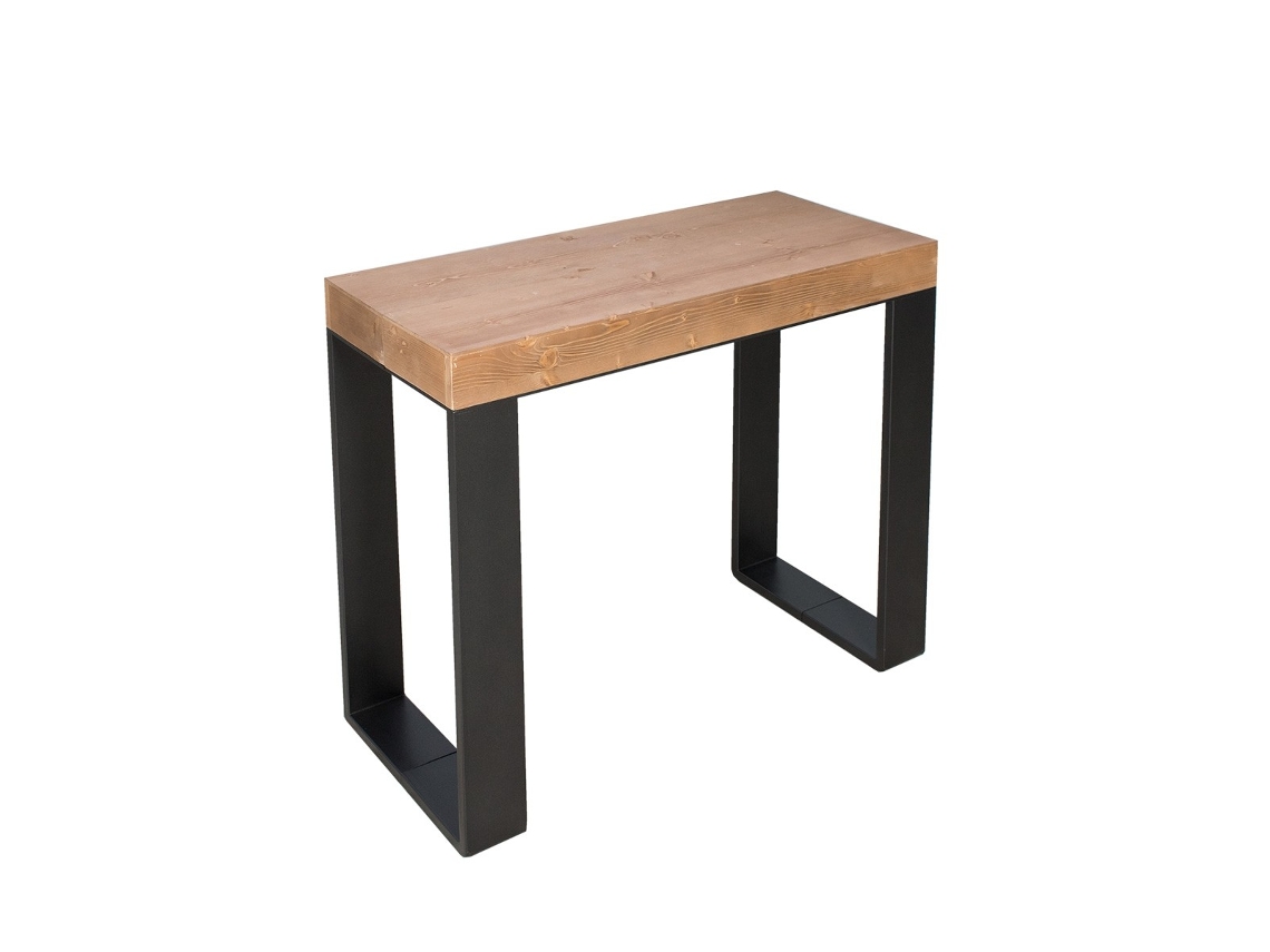 Consola extensible 90x40/290 cm Tecno Abeto Tinto estructura Antracita