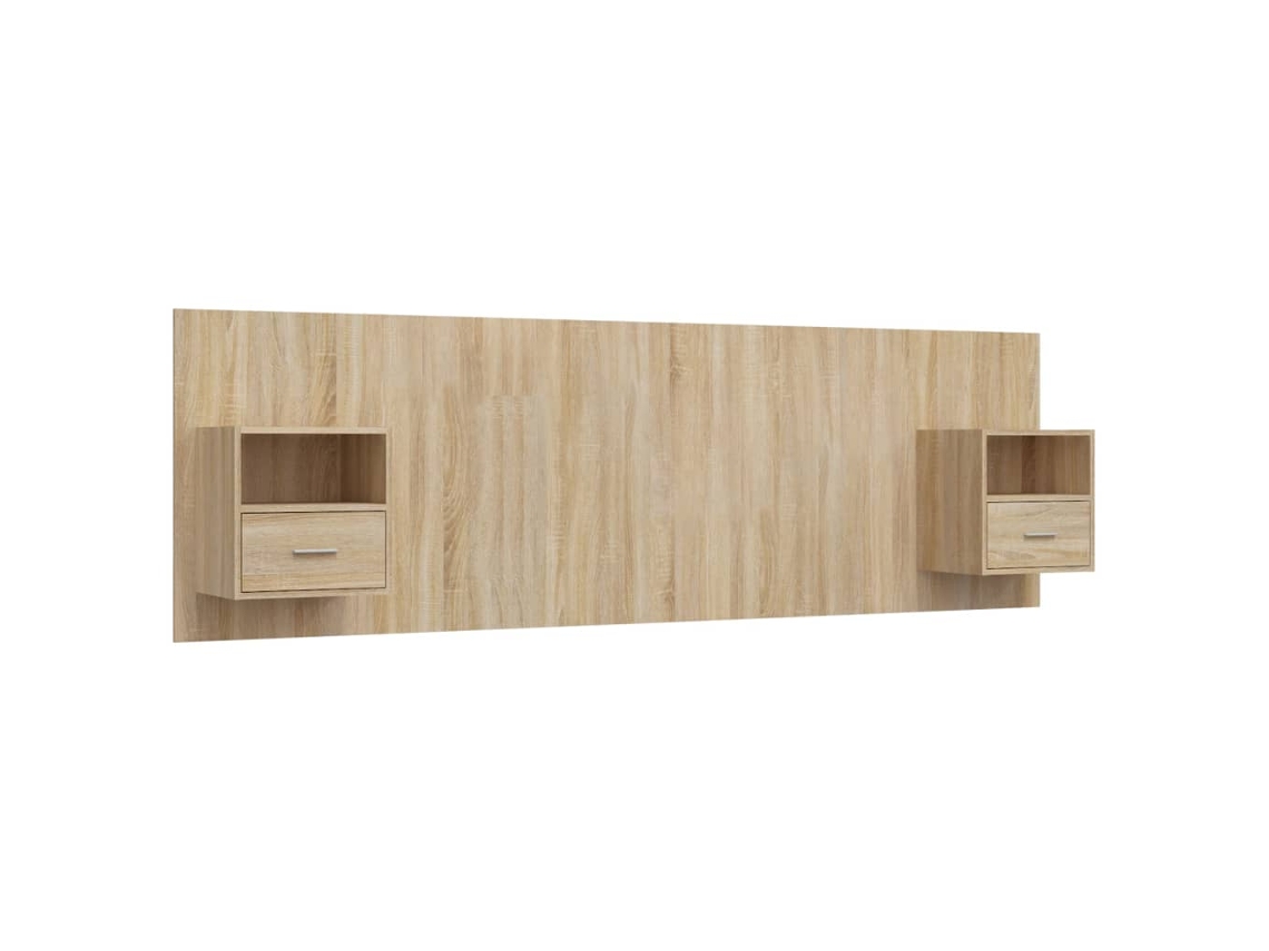 Maison Exclusive - Cabecero De Cama Con Mesitas Madera Contrachapada Roble Sonoma