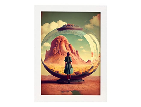 NACNIC Poster Gran Cañón En Estilo Surrealismo Cinematográfico Ilustraciones Y Grabados De Historieta Abstracta Y Artística A3 Marcos Blancos