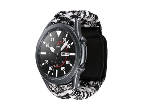 Correa Pulsera Fio Trenzado para Garmin Venu 2 Plus Negro y Blanco