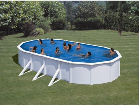 Piscina de Acero GRE Blanca (730x375x120 cm)