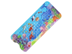 Alfombrilla antideslizante para baño de 100x40 cm con ventosas y esponja para ducha, baño y uso infantil ZYBLSSBB