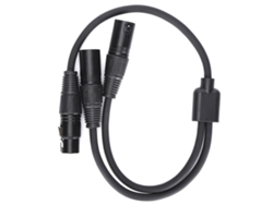 Cable Xlr Hembra A Doble Xlr Macho De 0,5 M, 22awg, Divisor De Micrófono Con Blindaje Contra El Ruido.