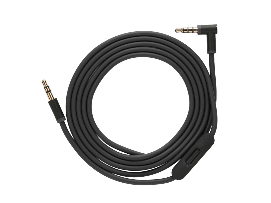 Cable De Audio De Reemplazo Con Micrófono En Línea Y Control De Pista Para Auriculares, Color Negro