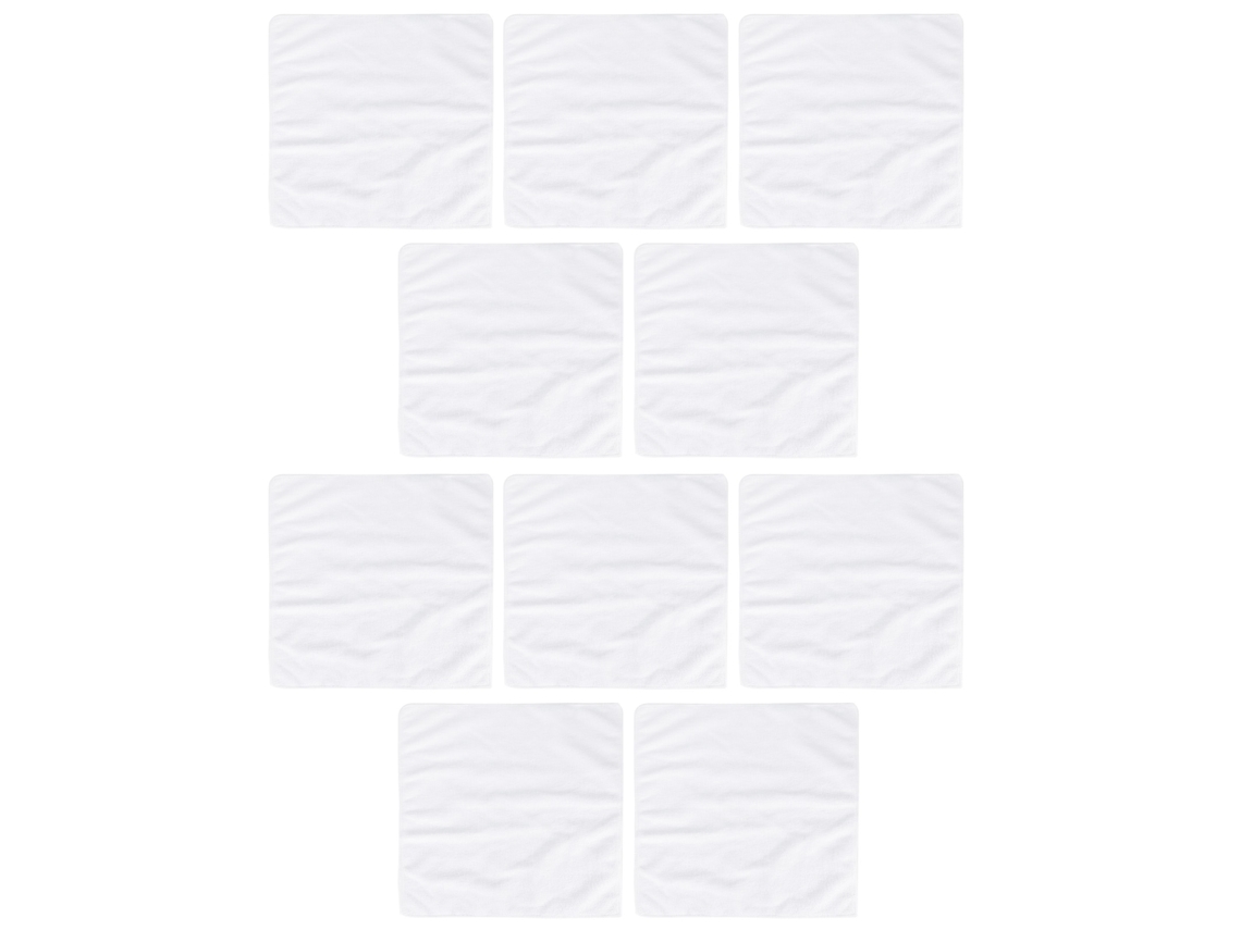 10 Toallas Deportivas De Microfibra De 30x30 Cm, Blancas, Absorbentes Y Suaves Para Yoga, Fitness Y Entrenamiento.