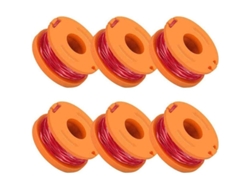 Juego de 6 mangueras roscadas Rebe para cortacéspedes Worx, de 3 metros (10 pies), compatibles con Husqvarna WG150-WG180.