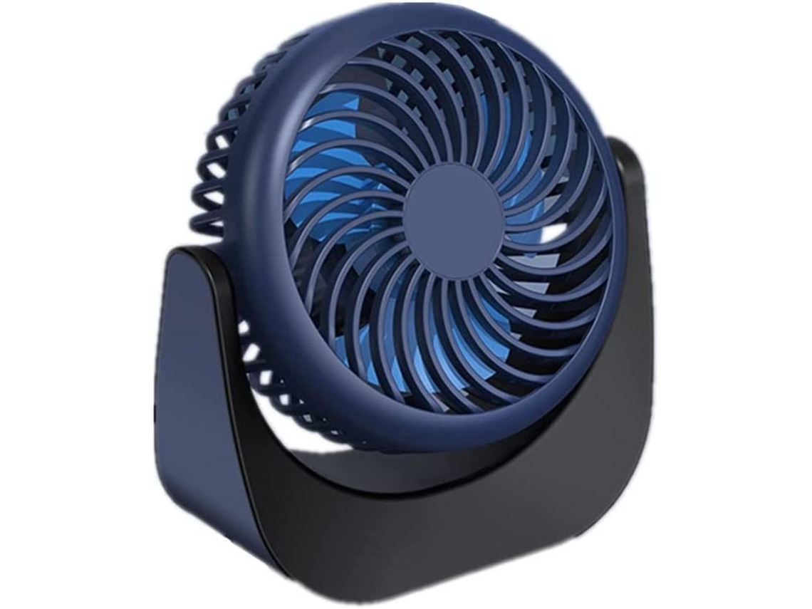 Ventilador De Sobremesa Usb Portátil Con 3 Velocidades De Rotación, Apto Para Uso En Interiores Y Exteriores (azul, 1 Unidad)