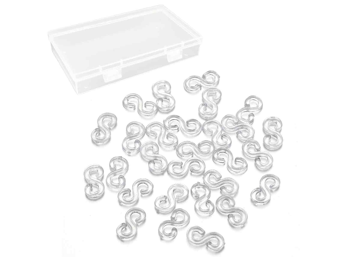 Clips profesionales Touch S, conectores de plástico para joyería, que liberan la creatividad y la imaginación, 500 piezas transparentes