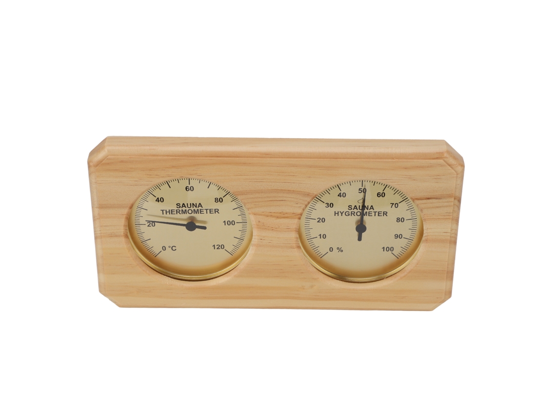 Termómetro higrómetro de madera 2 en 1 para sauna, hotel, dormitorio, interior