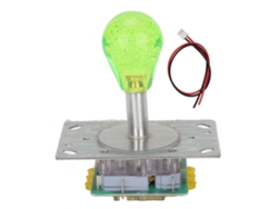 Kit De Joystick Arcade Con Led Iluminado Colorido Accesorio De Consola De Juegos Ovalado De Cristal De 5 Pines