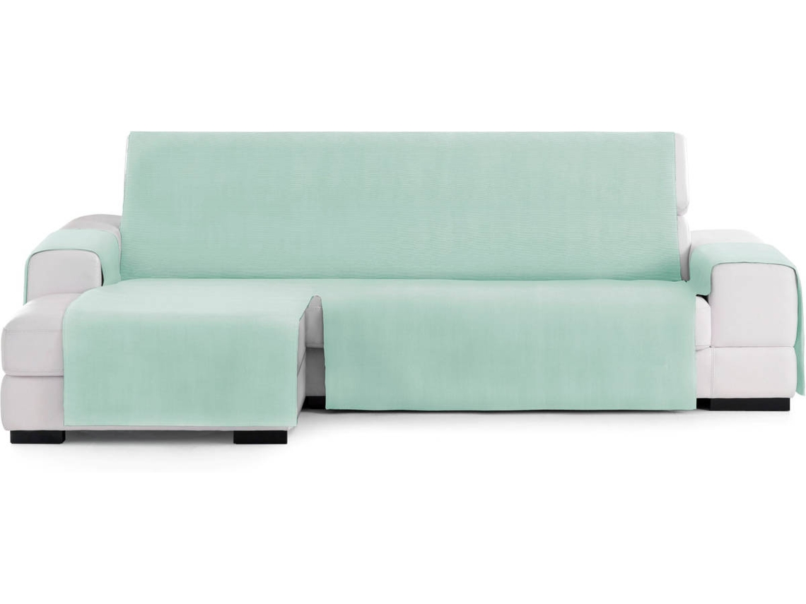 Funda Chaise Longue TODOPARAMICASA Levante Verde (Brazo Izquierdo - Tela  - 240 cm)