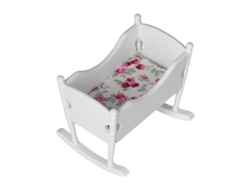 Cuna De Madera Blanca Para Casa De Muñecas 1:12, Miniatura Para Armar.