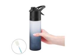Botella De Agua En Aerosol A Prueba Fugas 650 Ml Para Deportes Al Aire Libre Con Cepillo, Tazas Y Gran Capacidad.