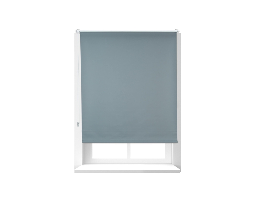 Relaxdays Estor Opaco Térmico, Sin Taladrar, Enrollable, Cadena, 1 Ud, Tela-aluminio, 100x165 Cm, 96 Cm Ancho, Gris
