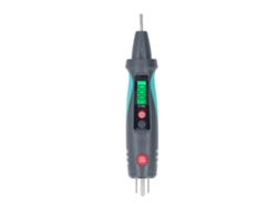 Comprobador de enchufes 218A con pantalla LCD, detector de voltaje sin contacto e indicador luminoso.