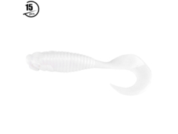 Lure De Pesca Blanda De Gusano Elástico Blanco Cebo Para Atraer Accesorio Resistente De Tackle