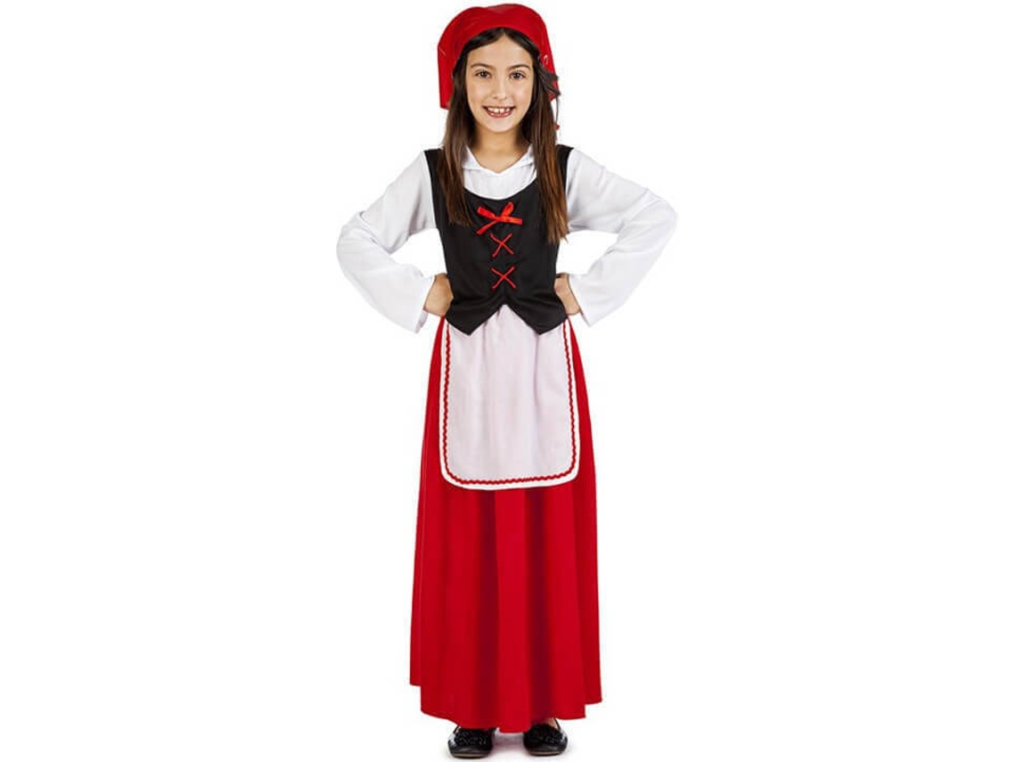 Disfraz de Niña DISFRAZZES Pastora Aldeana (Talla: 5 a 6 años)