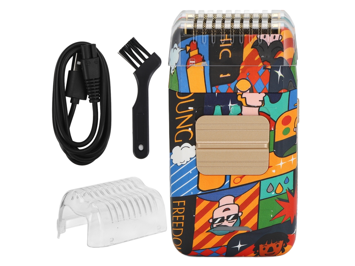 Máquina De Cortar Pelo Hombre De Doble Red Usb Recargable Afeitadora Eléctrica Impermeable