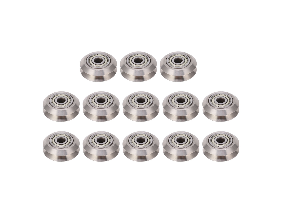 13 Piezas De Polea De Correa Trapezoidal Para Rueda De Impresora, Acero Inoxidable, Rodamiento Cr 10 3d