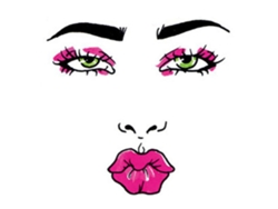 2026 Store-calcomanía De Cara De Mujer Con Labios Rojos Decorativa Para Pared De Salón Y Dormitorio