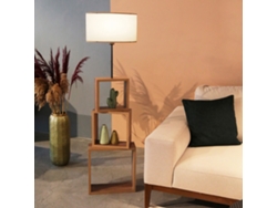 Lámpara de Pie LUX.PRO Mansfield (140 x Ø 37 cm - Tela / Metal - Crema)