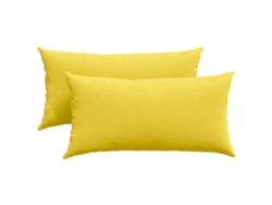 Cojines De Sofá 2 Uds Amarillo Claro 80 X 40 Cm Tela