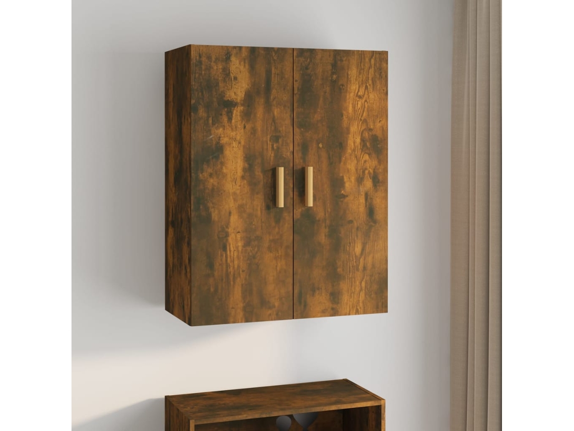 Armario Colgante De Pared Roble Ahumado 69,5x34x90 Cm