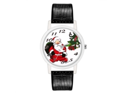 Reloj De Moda Navideño Unisex De Cuarzo Con Correa Pu Para Uso Casual