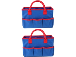 Juego de 2 estuches prácticos para guardar diversos objetos, cosméticos y herramientas de jardinería.