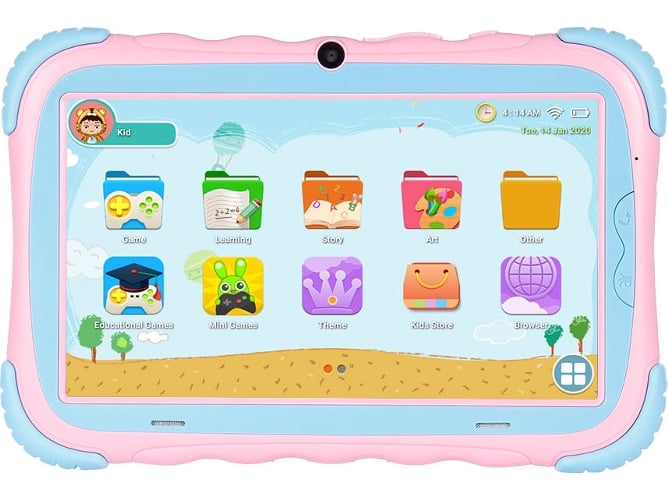 Tablet para niños ANSELF Q98 (7'' - 8 GB - 512 MB RAM - Wi-Fi - Rosa)